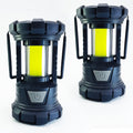 3-Mode Rechargeable Camping Lanterns 2-Pack with Phone Charging, LED Portable Lights with Listed 1500LM Output for Campsites and Power Outages