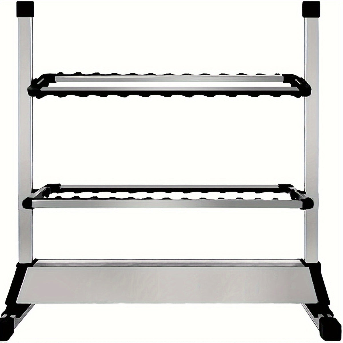 24 Rod Portable Fishing Rod Rack with Aluminum Alloy Frame, Cushioned Holders and Carry Handle for Upright Garage or Cabin Pole Storage