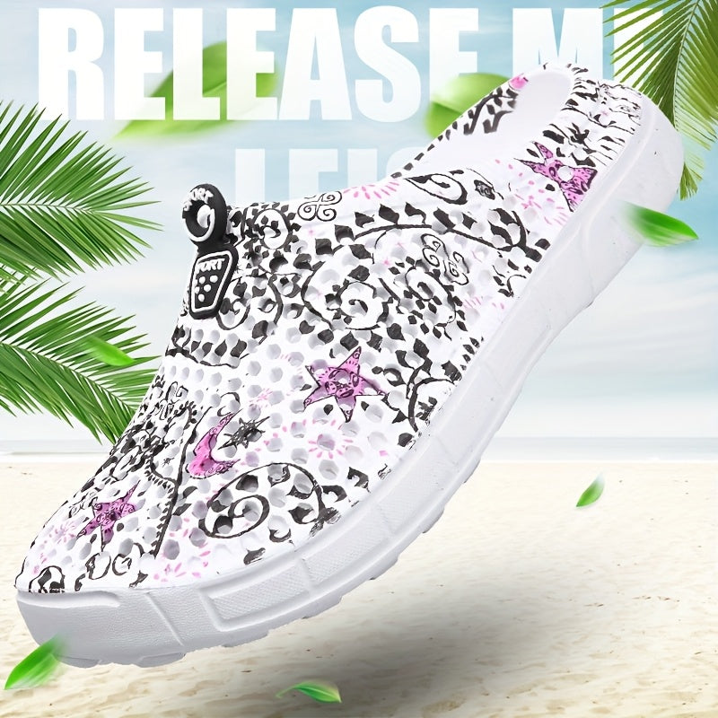 Women's Breathable Clogs in Black, Lightweight Casual Shoes for Everyday Style and Relaxed Outfits, Available in US Sizes 6 to 10.5