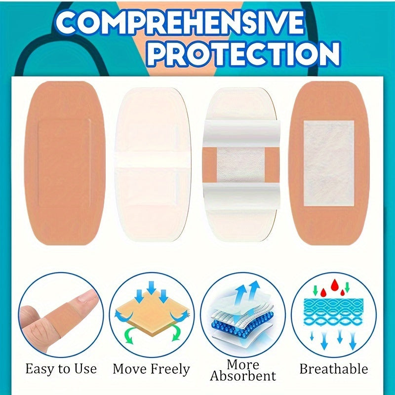 Fingertip and Knuckle Bandages 180 Count, Breathable PE Adhesive Bandage Assortment in 12 Sizes with Small Spot Shapes for Home and Travel First Aid