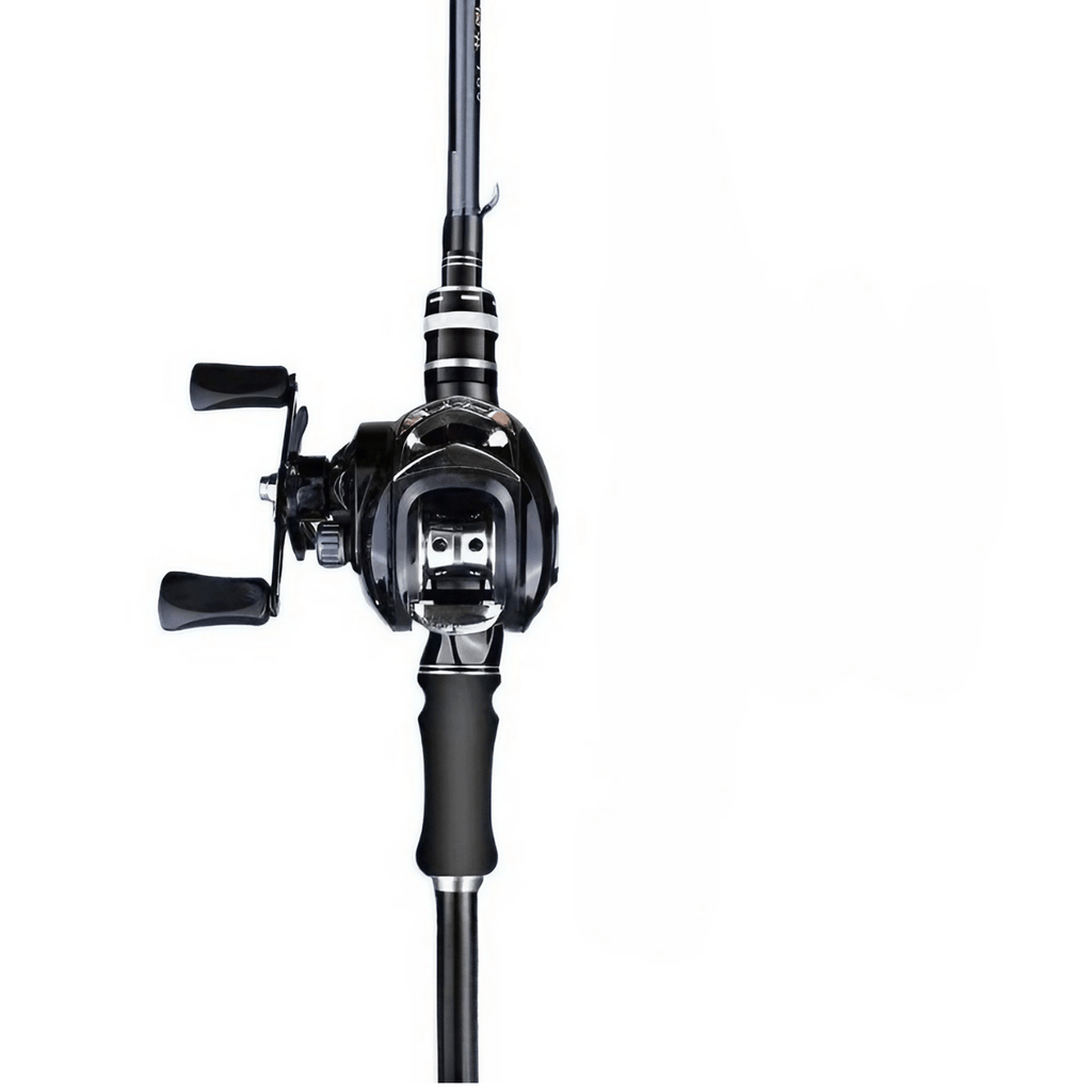 Black Carbon Fiber Fishing Rod and Reel Combo, Aluminum Alloy Reel with 7.2:1 Gear Ratio, 165 or 180 cm Rod and Left or Right Hand Options for Outdoor Anglers