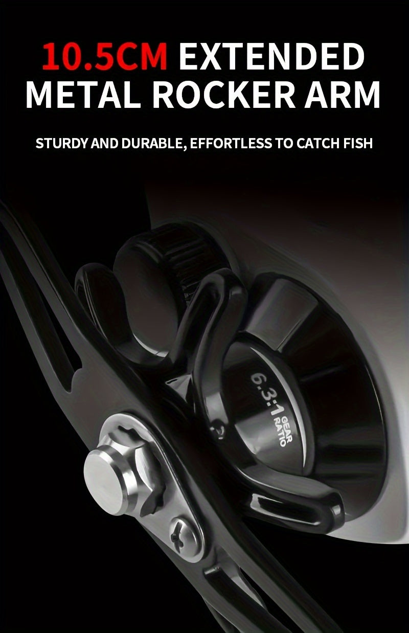 6.3:1 Baitcasting Reel AW200 Series with 18 lb Max Drag, AW200-L and AW200-R Model Options for Freshwater and Saltwater Fishing