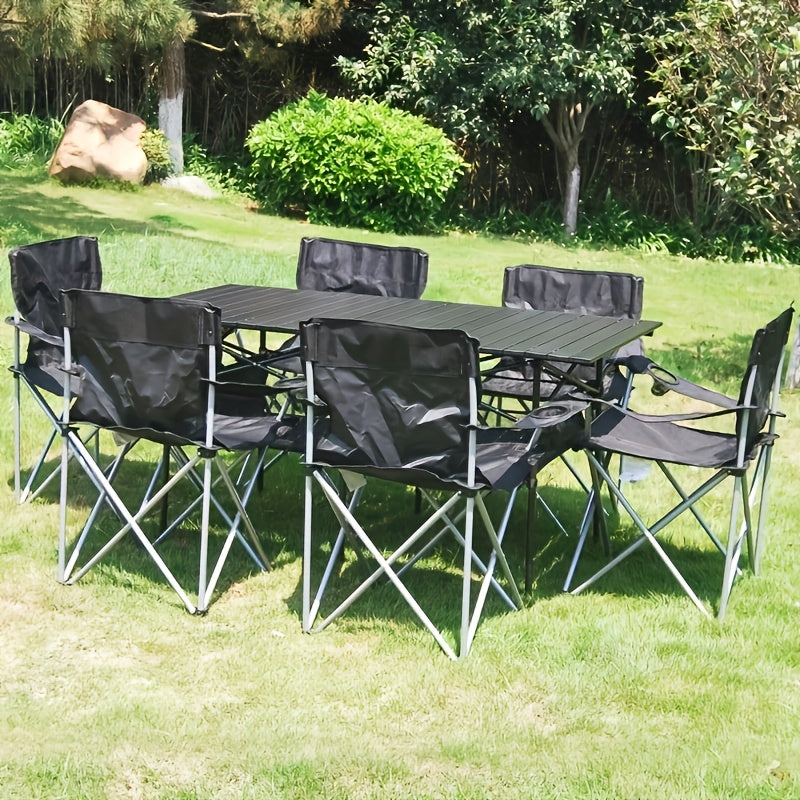 2-Pack Folding Camping Chairs with Cup Holders and Carry Bags