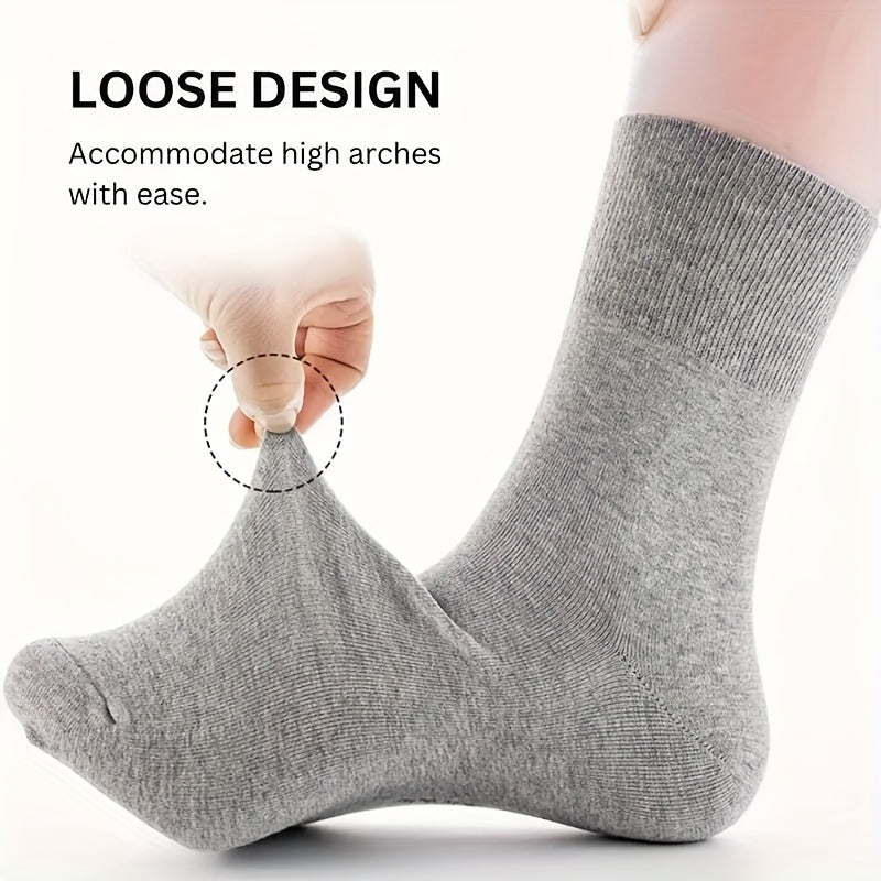 Women's Non-Binding Socks in Random Colors, Soft Elastic Everyday Sock Multipacks with 5, 10 or 15 Pair Options and Hand-Wash Care