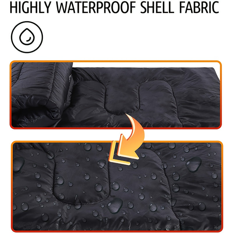 3-Season Sleeping Bag for Adults with Pillow and Compression Sack, Lightweight Camping Sleep Set for Hiking and Outdoor Overnight Adventures