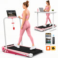 2-in-1 Foldable Treadmill with Incline, 350 lb Listed Capacity Under-Desk Fitness Equipment with LED Display and KINOMAP App for Small Spaces