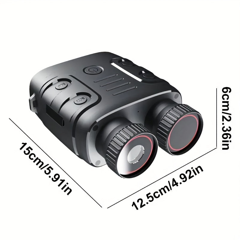 2.5K Night Vision Binoculars with 10x Zoom and 2.4-Inch Display, Photo and Video Capture for Wildlife Observation, Hunting and Ranch Monitoring