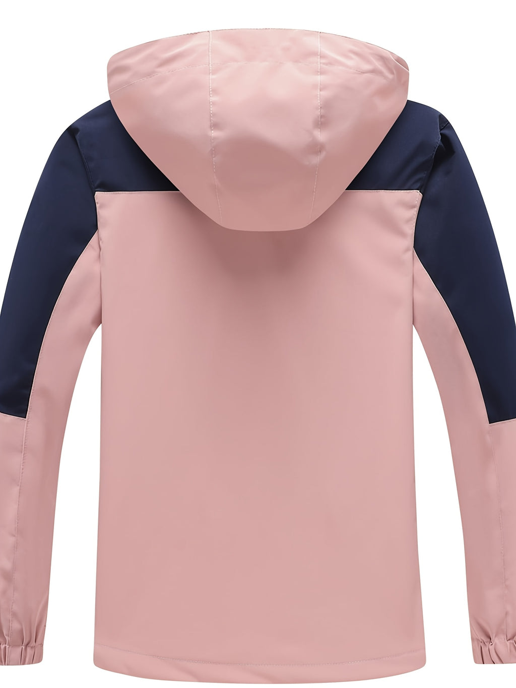 Packable Rain Jacket for Women, Lightweight Hooded Windbreaker with Mesh Lining, Detachable Hood, Adjustable Cuffs and Zipper Pockets for Light Rain