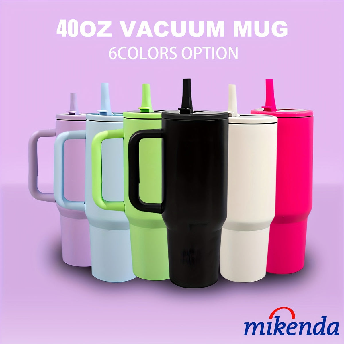40 oz Vacuum Insulated Water Bottle with Straw and Handle, Double-Wall 304 Stainless Steel Drink Bottle in Four Colors for Outdoor Sports and Daily Use
