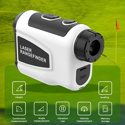 1200-Yard Golf Rangefinder LAB12 with 6.5x Magnification, Slope Compensation and Flag Lock, White USB Rechargeable Outdoor Accessory