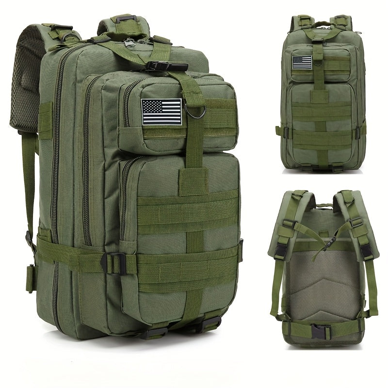 3P Off-Road Outdoor Backpack for Day Hikes and Travel, Black, Army Green or Khaki