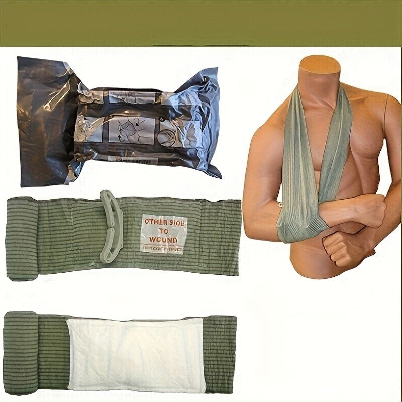 4-Inch Emergency Trauma Bandages, Vacuum-Sealed First Aid Supply Refills in 3-Pack or 6-Pack Options for Home and Outdoor Preparedness