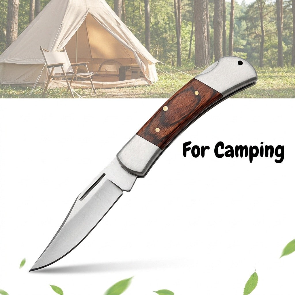 Folding Precision Knife with Spearhead Blade and Ergonomic Handle, Lightweight Portable Cutting Tool for Adult Camping, Crafts and Home Projects