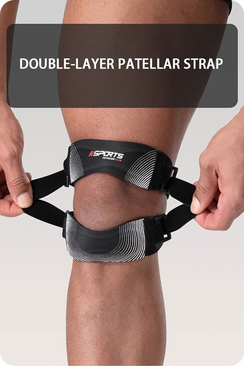 Compression Knee Brace Set, 2-Piece Adjustable Support for Women and Men, Fitness Equipment for Running, Basketball and Weightlifting