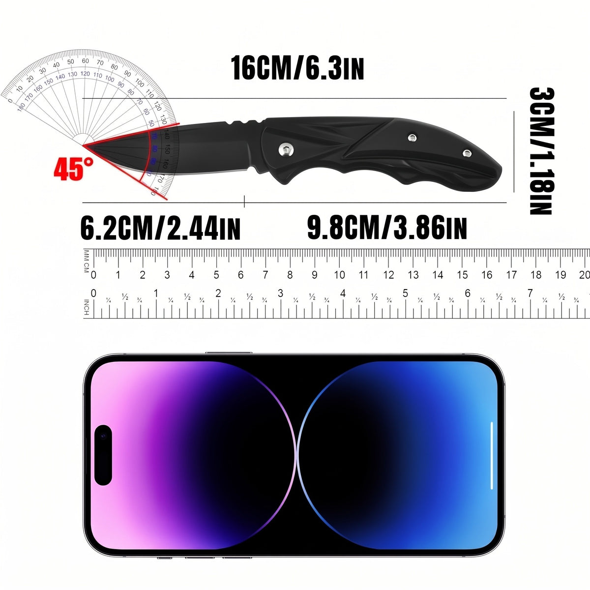 2-Piece Survival Kit with USB Rechargeable Flashlight and Folding Pocket Knife, Clip-On Outdoor Tools with Optional Fire-Starting Version
