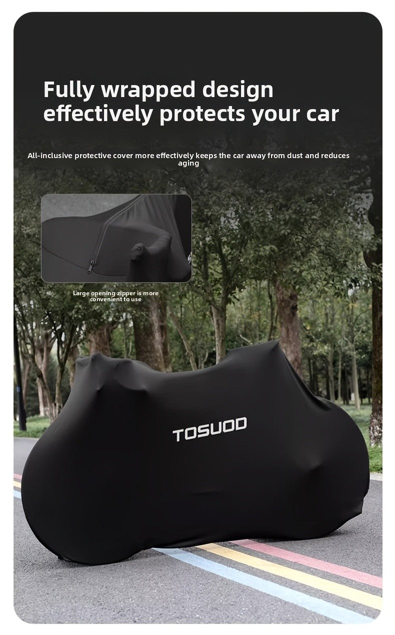 Dustproof Bicycle Cover in Black, Full Bike Protective Cover for Road and Mountain Bikes, Cycling Storage Accessory for Between-Ride Care