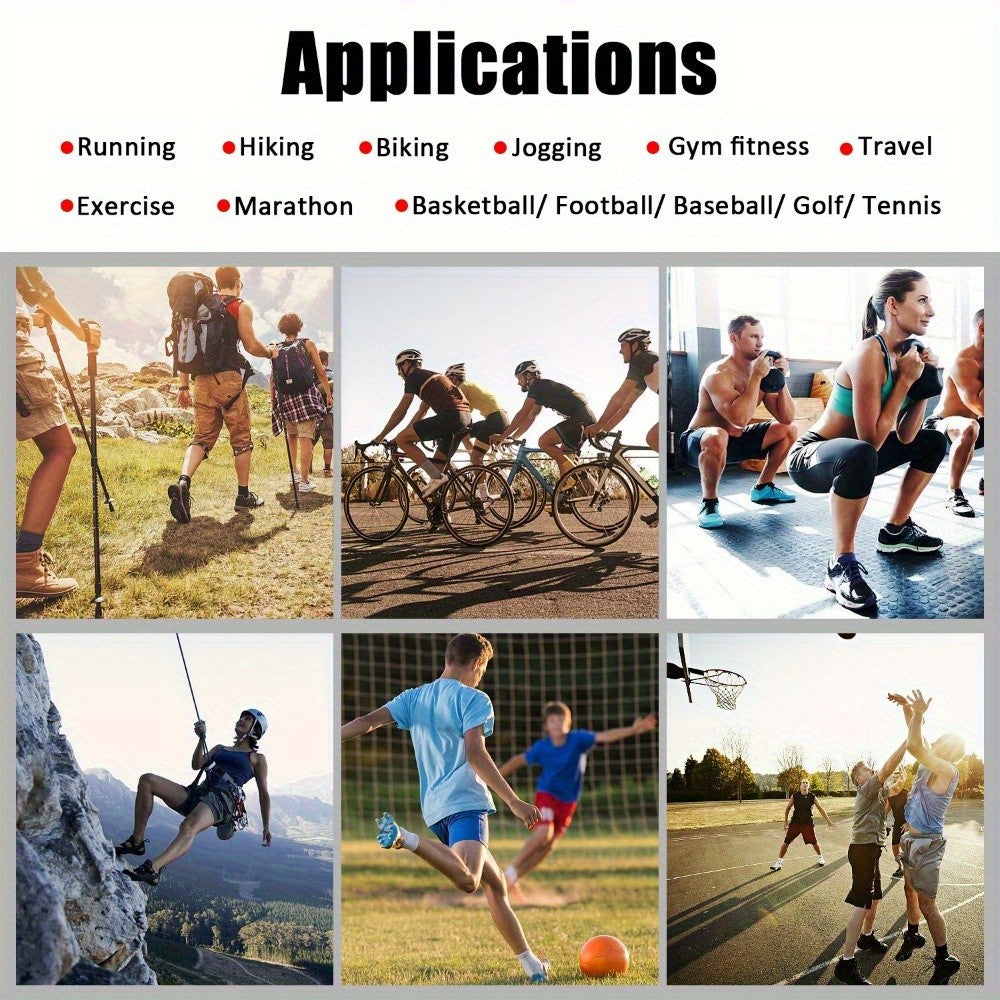 Athletic Compression Socks 5-Pair Pack for Men and Women, Calf and Foot Support for Running, Hiking, Cycling and Everyday Training