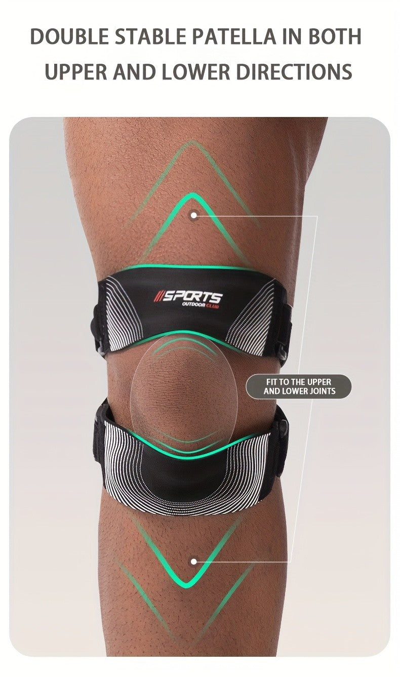 Compression Knee Brace Set, 2-Piece Adjustable Support for Women and Men, Fitness Equipment for Running, Basketball and Weightlifting