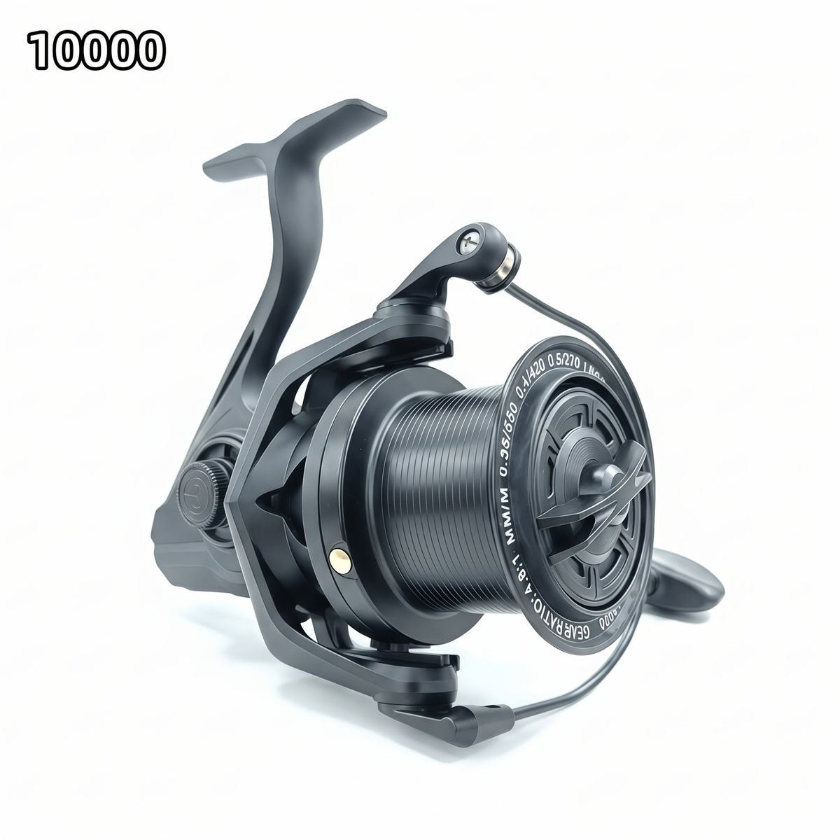 10000 Sea Fishing Reel with Listed Metal Construction and Large Line Capacity, Large-Size Angling Equipment for Offshore Fishing Trips and Fishing Gifts