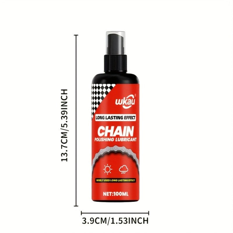 Bike Chain Lubricant Oil 3.38oz with Gift Towel for Mountain and Road Bicycles, Cycling Chain Care and Routine Bicycle Maintenance
