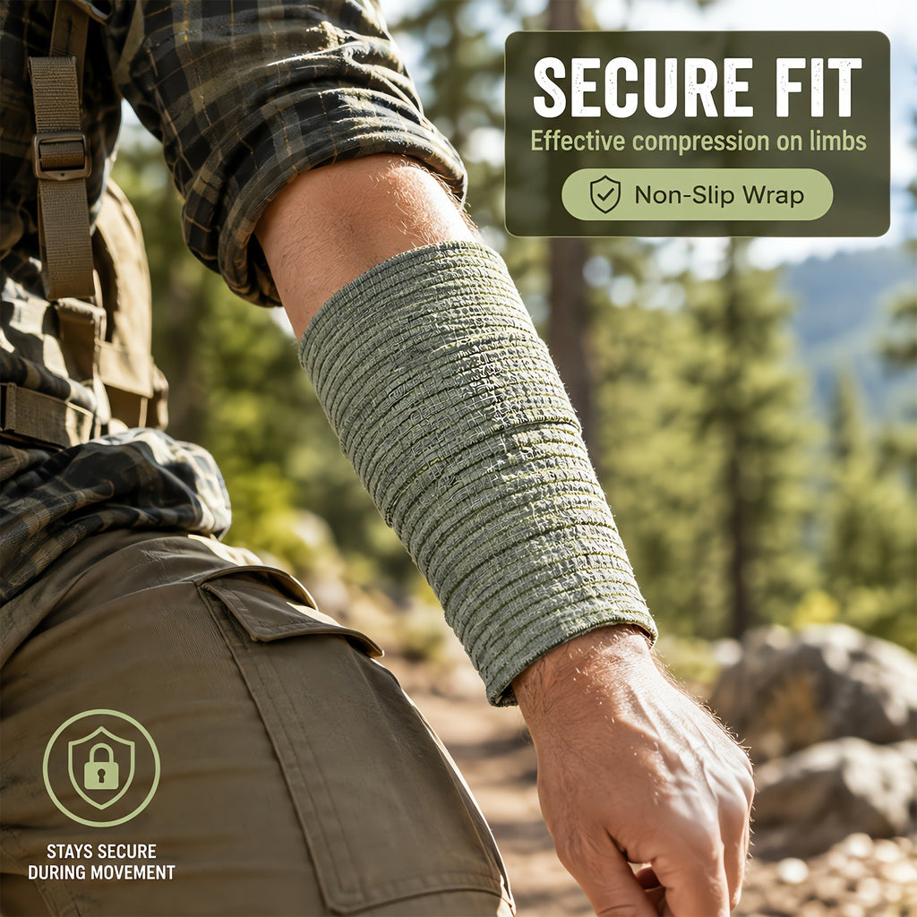4-Inch Emergency Trauma Bandages, Vacuum-Sealed First Aid Supply Refills in 3-Pack or 6-Pack Options for Home and Outdoor Preparedness