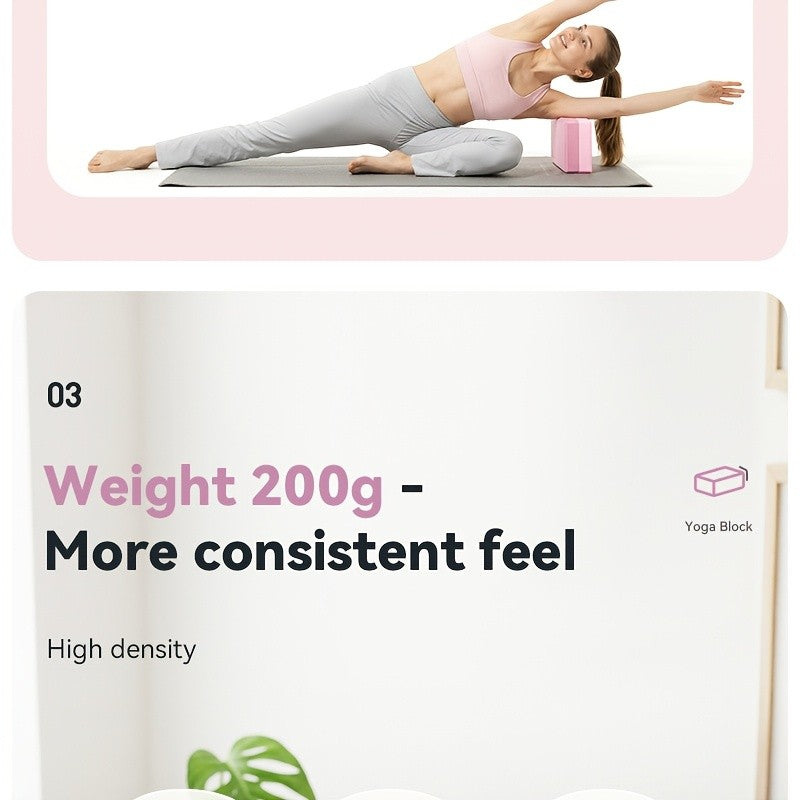 2-Piece Color-Block EVA Yoga Mat Set for Stretching, Pilates and Home Workouts