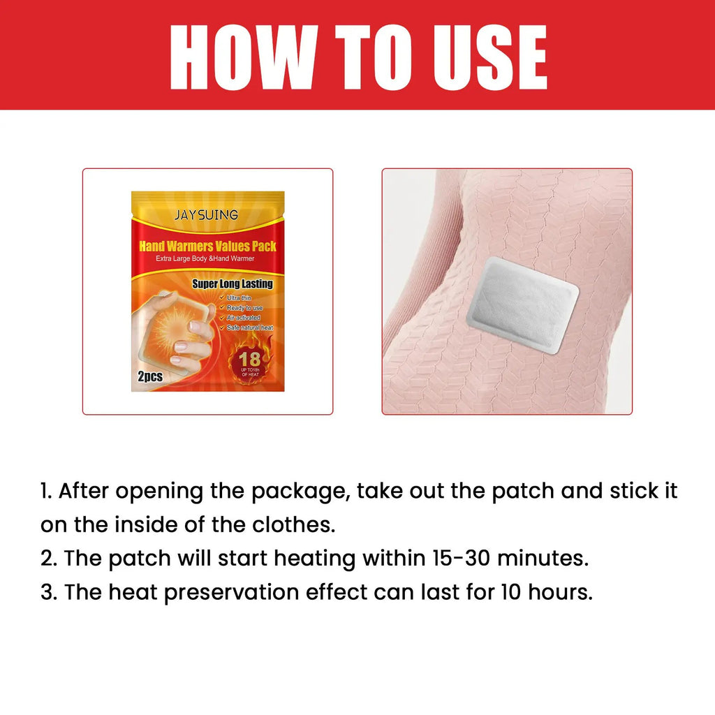Odorless Hand Warmers 20-Pack with Listed 10-Hour Warmth, Portable Breathable Warmers for Winter Travel and Cold-Weather Outdoor Activities