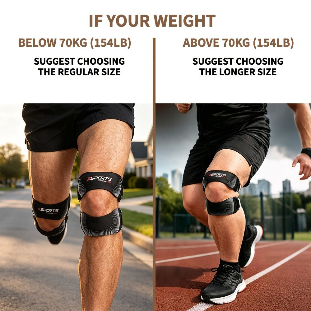 Compression Knee Brace Set, 2-Piece Adjustable Support for Women and Men, Fitness Equipment for Running, Basketball and Weightlifting