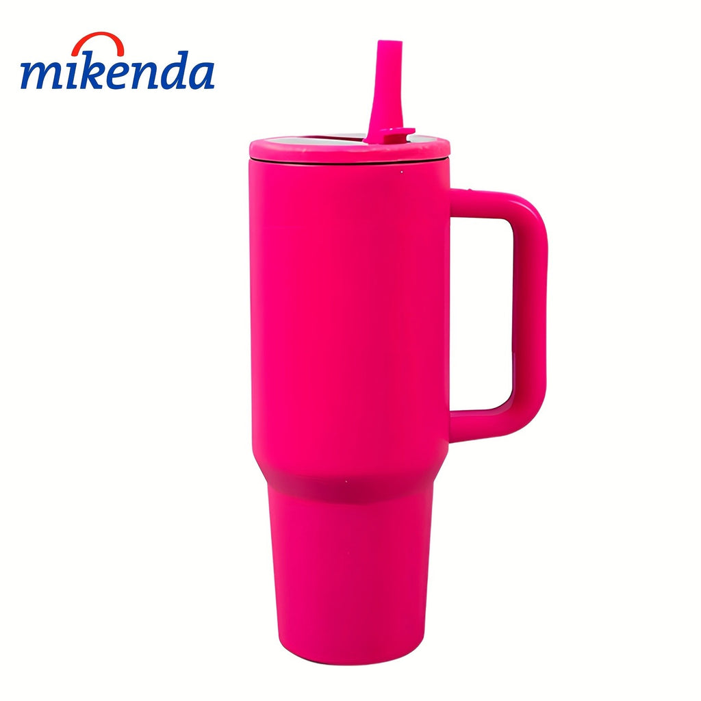 40 oz Vacuum Insulated Water Bottle with Straw and Handle, Double-Wall 304 Stainless Steel Drink Bottle in Four Colors for Outdoor Sports and Daily Use