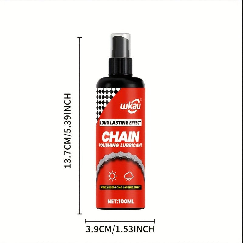 Bike Chain Lubricant Oil 3.38oz with Gift Towel for Mountain and Road Bicycles, Cycling Chain Care and Routine Bicycle Maintenance