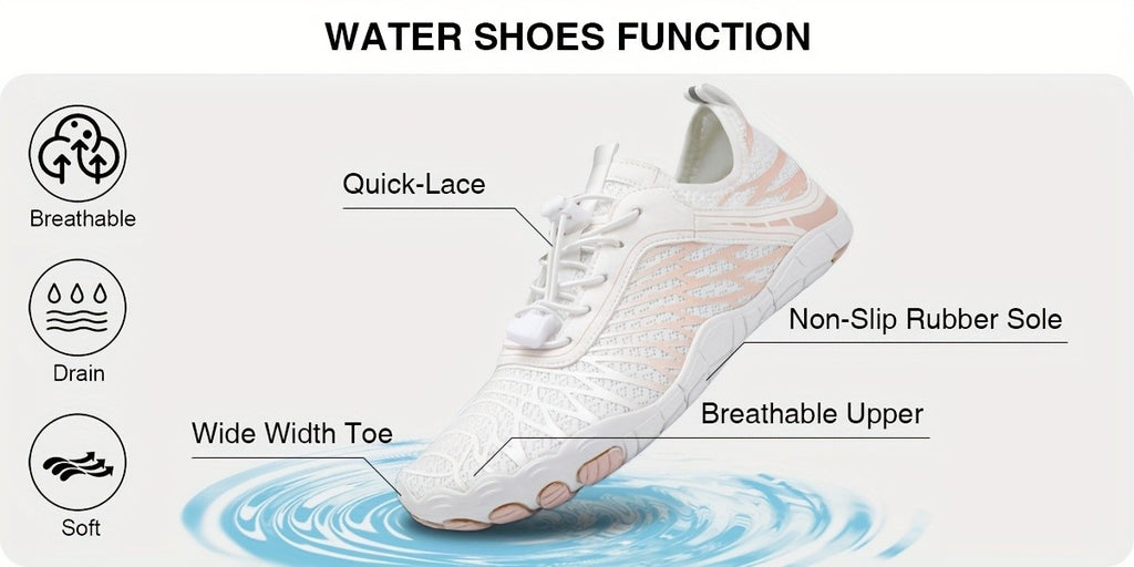 Women's Wide Toe Box Hiking Sneakers, Minimalist Barefoot-Style Trail Running Shoes with Non-Slip Design in White, Black and Pink Red
