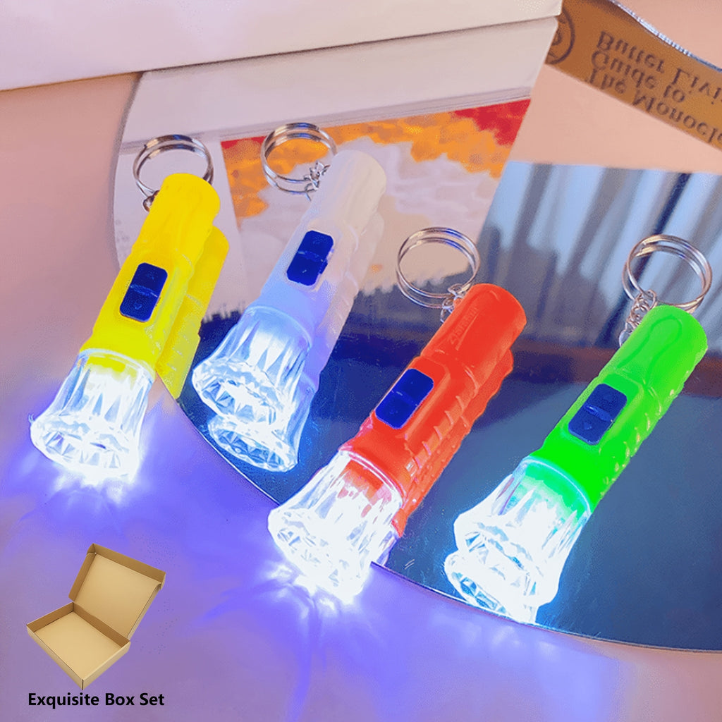 Mini Flashlights Bulk 40-Pack in Assorted Colors, 40-Lumen Pocket Lights with Included Button Batteries for Party Favors and Holiday Gifts