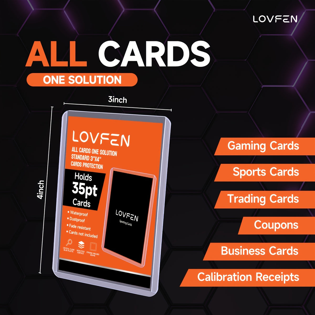 Baseball Card Toploaders and Sleeves 200-Piece Set by LOVFEN, 100 Hard Plastic 3x4-Inch Top Loading Holders Plus 100 Sleeves for Sports Trading Cards
