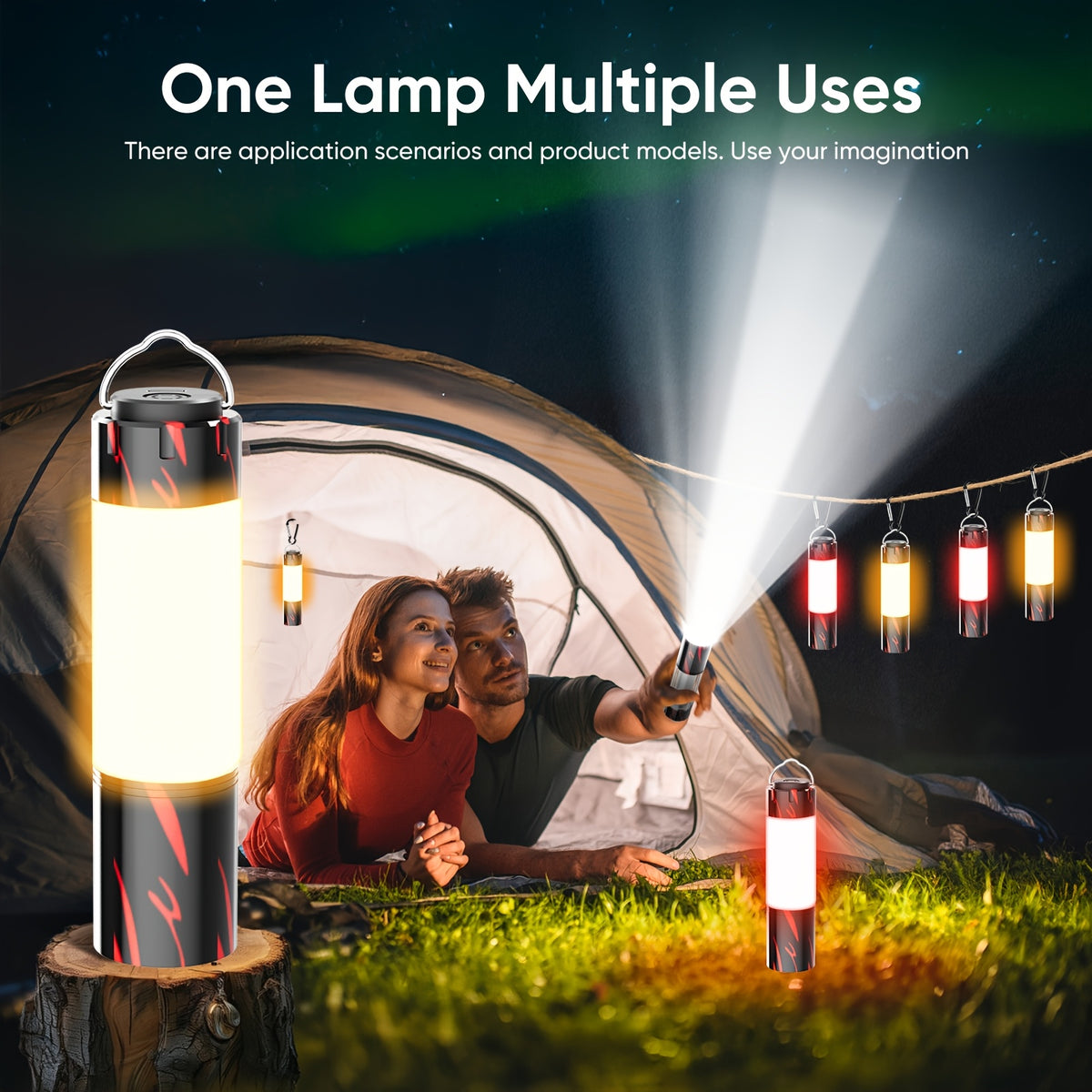 6000mAh Rechargeable LED Flashlight with Type-C Charging, Aluminum Alloy Tactical Work Light with Adjustable Spotlight and Floodlight Focus for Outdoor Tasks