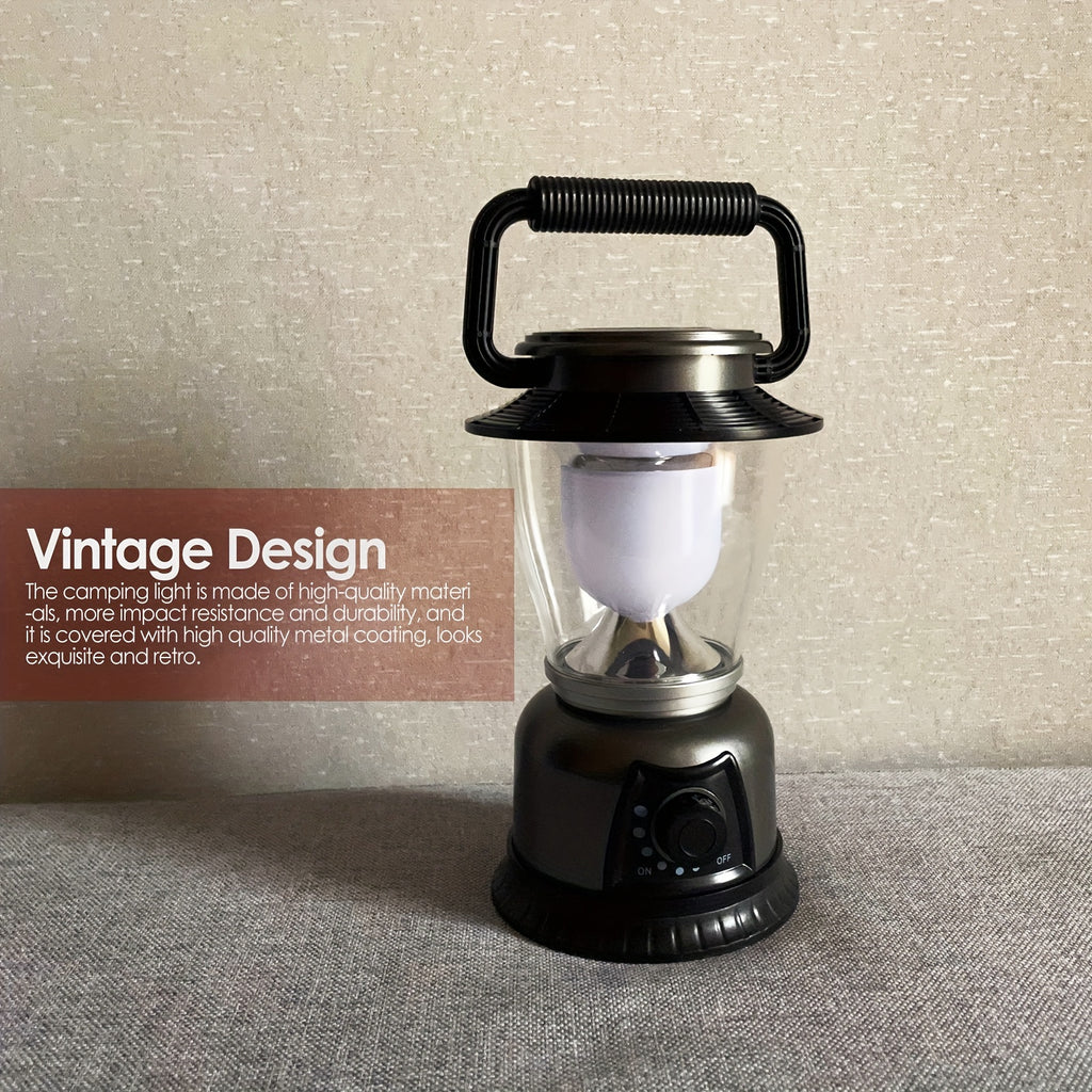 Dimmable COB LED Lanterns 4-Pack, Battery-Powered Portable Lights in Grey or Red for Hiking, Repairs and Power Outages, Batteries Not Included