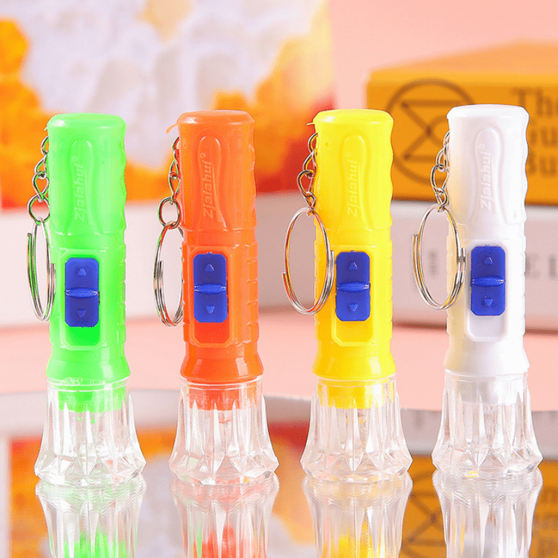 Mini Flashlights Bulk 40-Pack in Assorted Colors, 40-Lumen Pocket Lights with Included Button Batteries for Party Favors and Holiday Gifts
