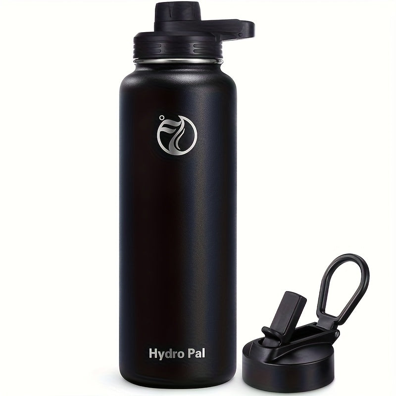 40 oz Insulated Stainless Steel Water Bottle with Chug and Straw Lids