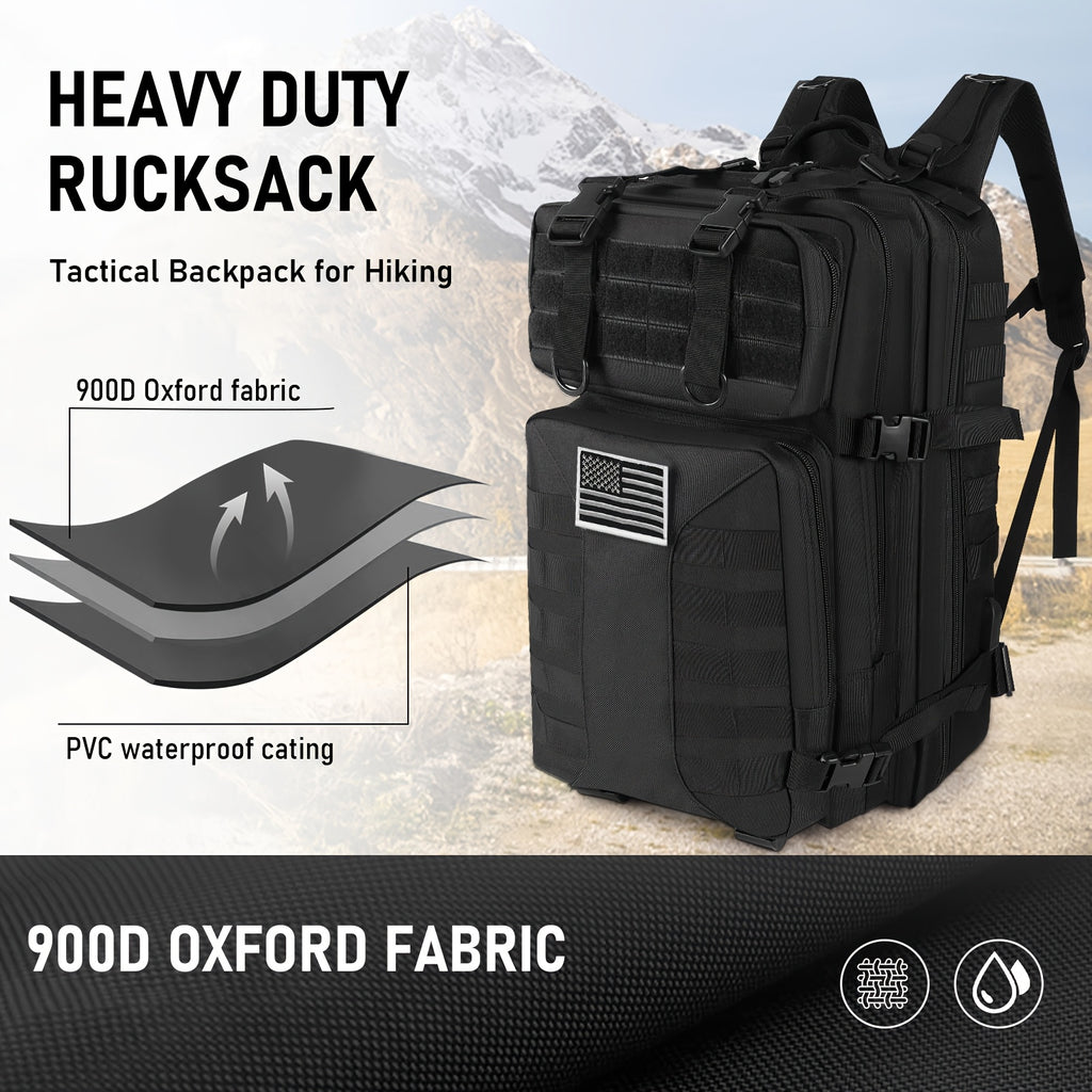 13.21-Gallon Tactical Backpack for Outdoor Travel, Unisex Large-Capacity Pack with Selectable Colors and Separate Small Bag Options for Everyday Adventures