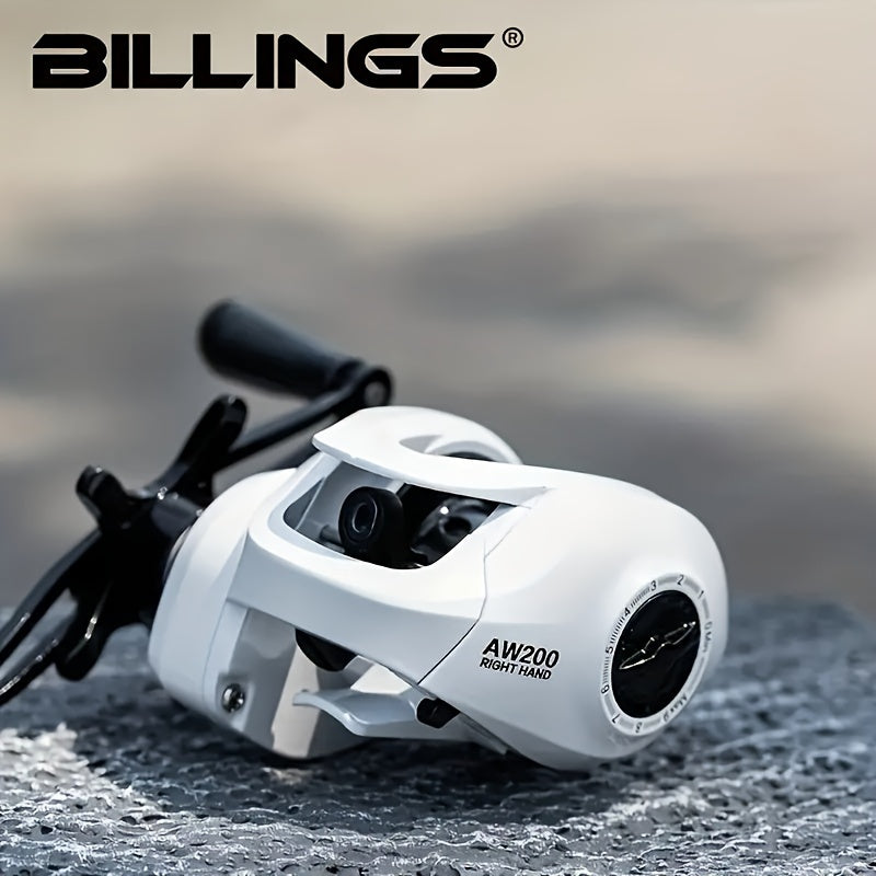 6.3:1 Baitcasting Reel AW200 Series with 18 lb Max Drag, AW200-L and AW200-R Model Options for Freshwater and Saltwater Fishing