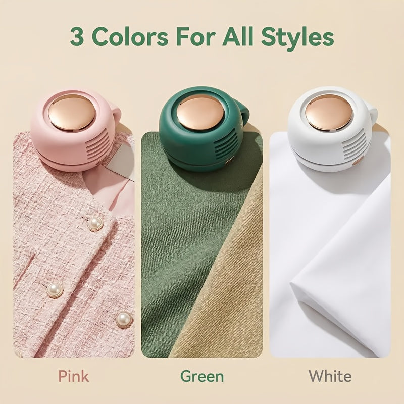 Bladeless Mini Clip Fan, Rechargeable Rotating Personal Fan for Hands-Free Travel and Outdoor Use, White Pink Green in 1–3 Piece Options