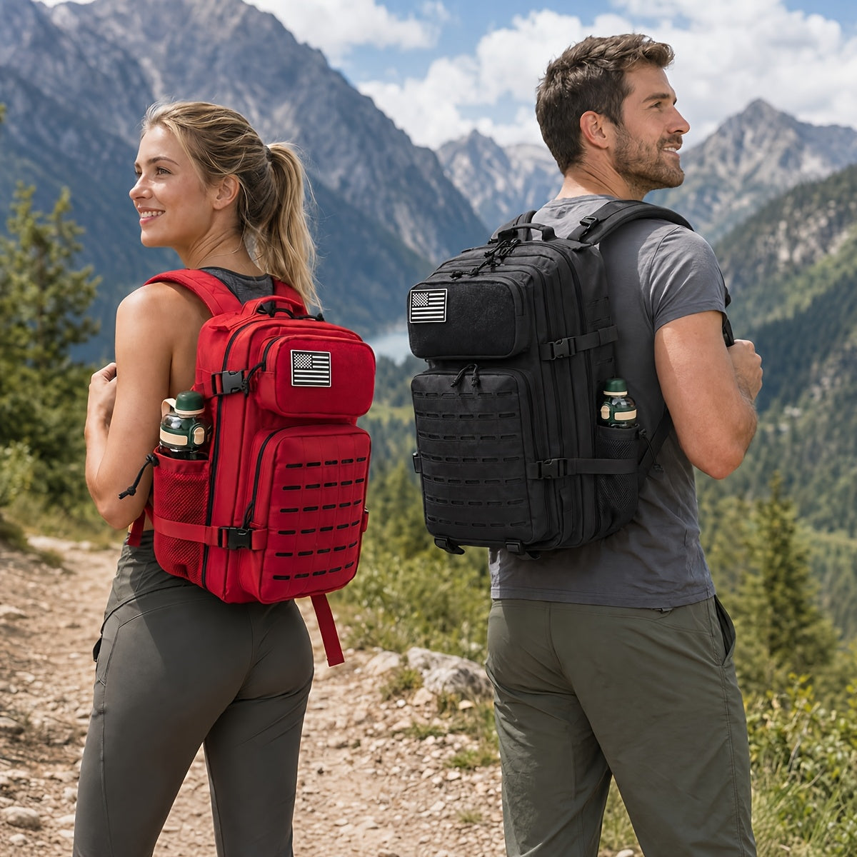 25L or 45L Travel Backpack with MOLLE-Style Webbing