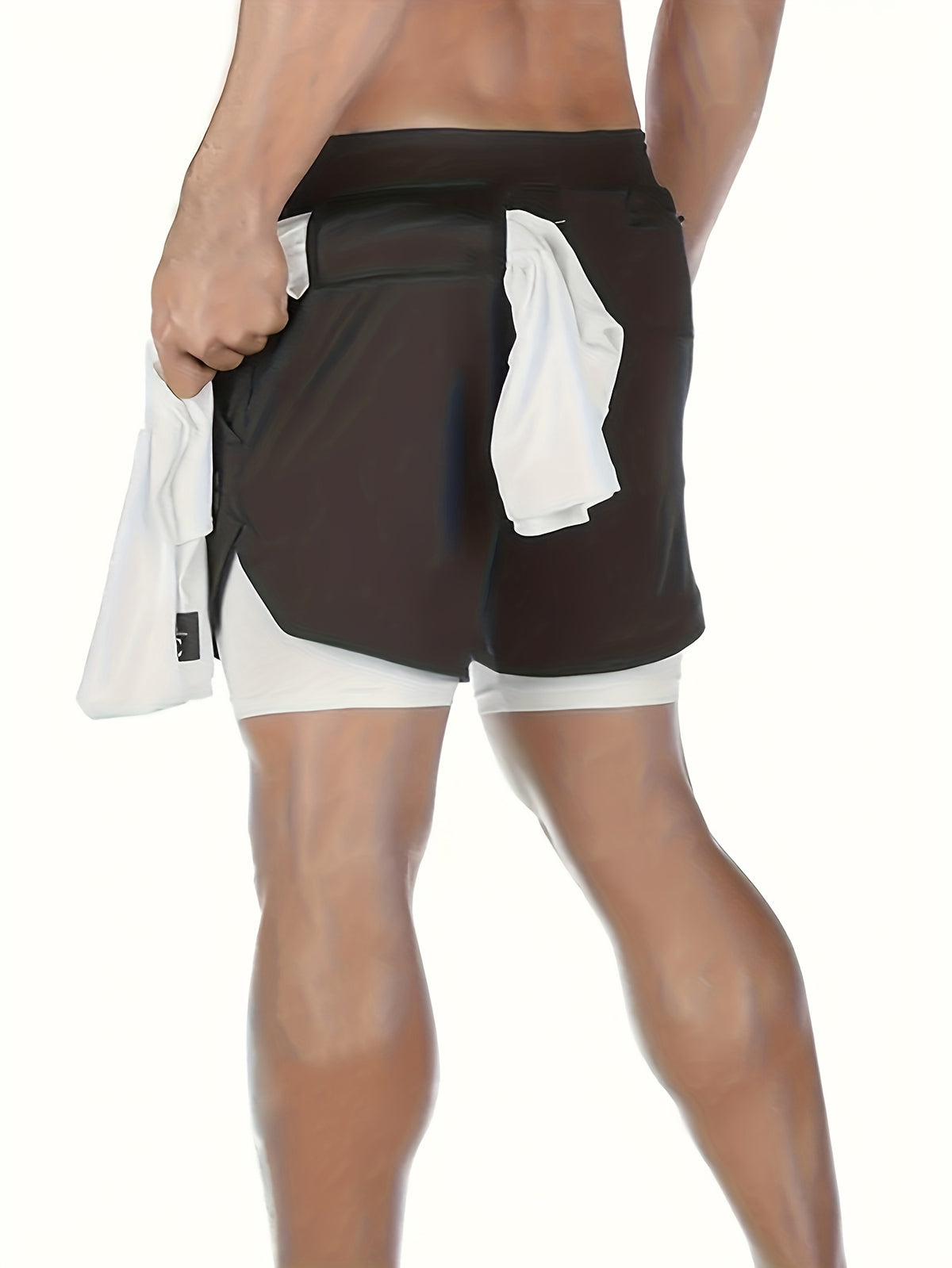 Men's 2-in-1 Running Shorts, 2-Piece Color Sets