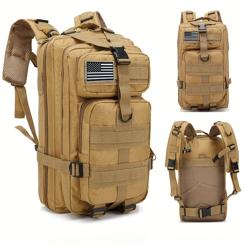 3P Off-Road Outdoor Backpack for Day Hikes and Travel, Black, Army Green or Khaki