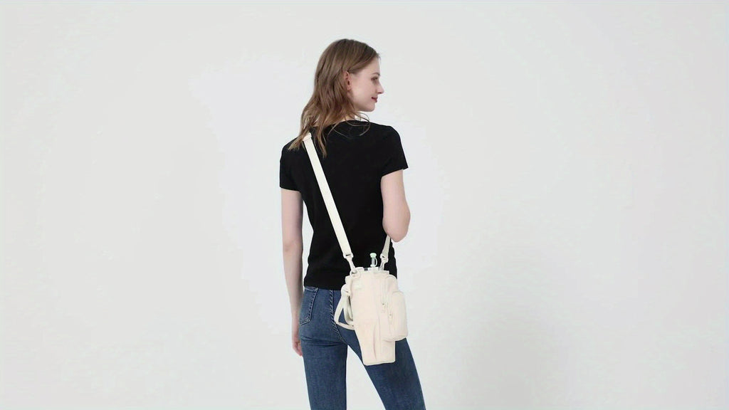 40 oz Water Bottle Carrier Sling Bag with Phone Pocket