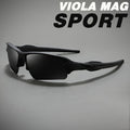 Half-Frame Polarized Sunglasses, VIOLA MAG Sport-Style Eyewear with Nose Support and Colored Lens Options for Casual Outdoor Outfits and Travel