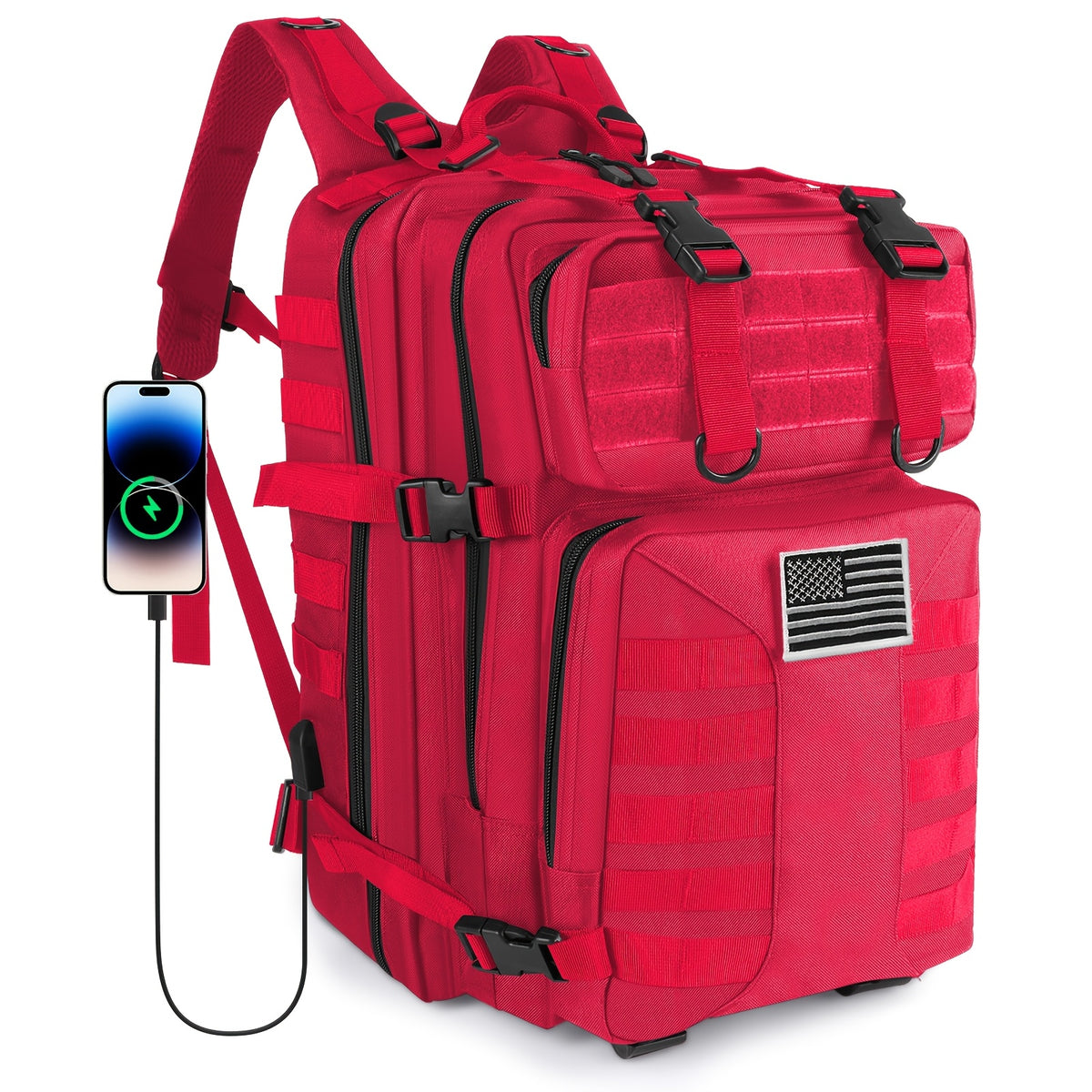 13.21-Gallon Tactical Backpack for Outdoor Travel, Unisex Large-Capacity Pack with Selectable Colors and Separate Small Bag Options for Everyday Adventures