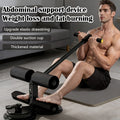 Dual-Suction Sit-Up Bar with Resistance Bands, Three-Section Adjustable Portable Home Fitness Equipment for Small-Space Core Workouts in Black