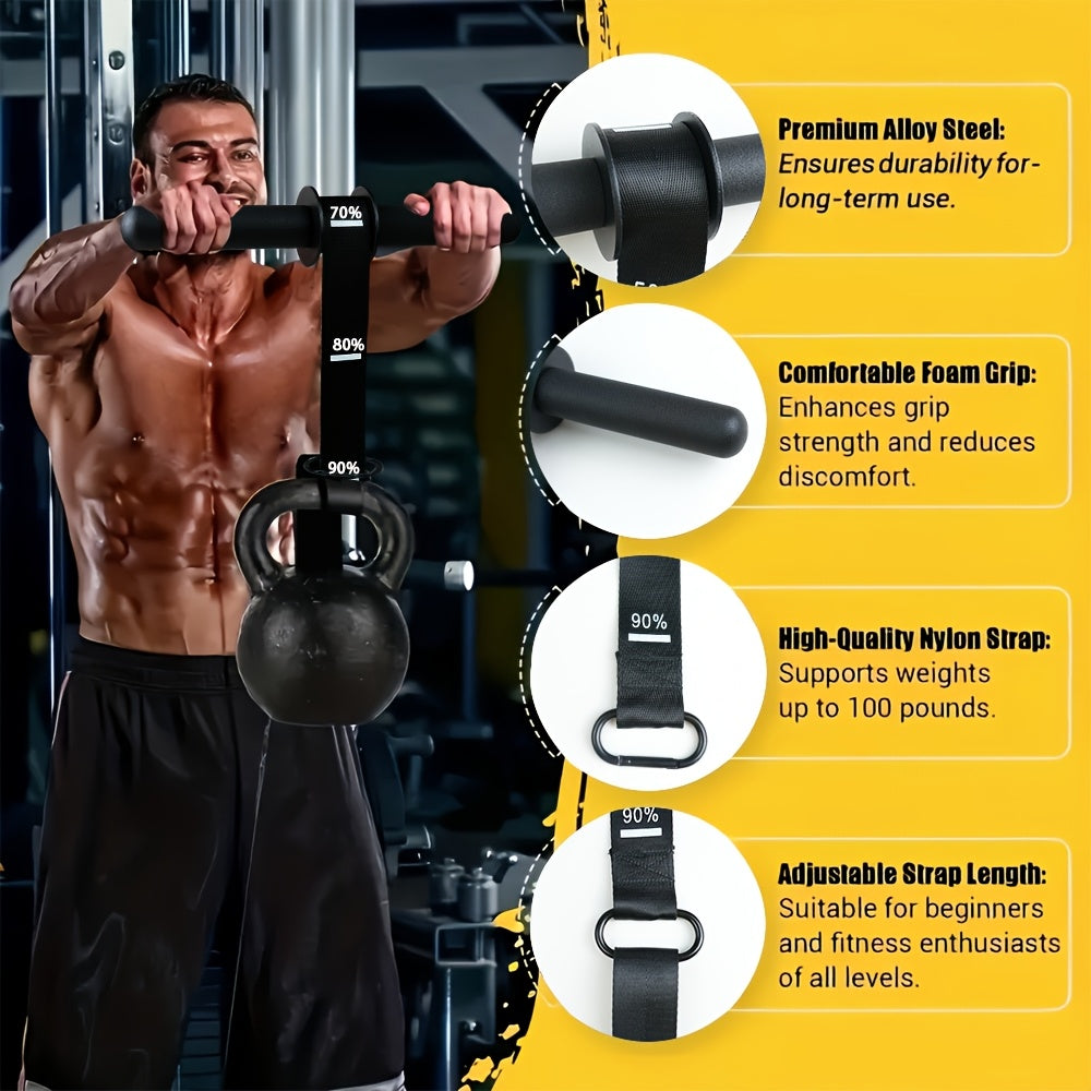 Wrist and Forearm Strengthener Training Bar, Single Iron Exercise Tool with No Power Required for Home Gym Workouts and Sports Fitness Routines