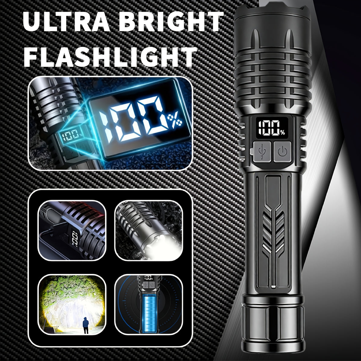 4-Pack LED Flashlights, Mini Aluminum or Digital Style