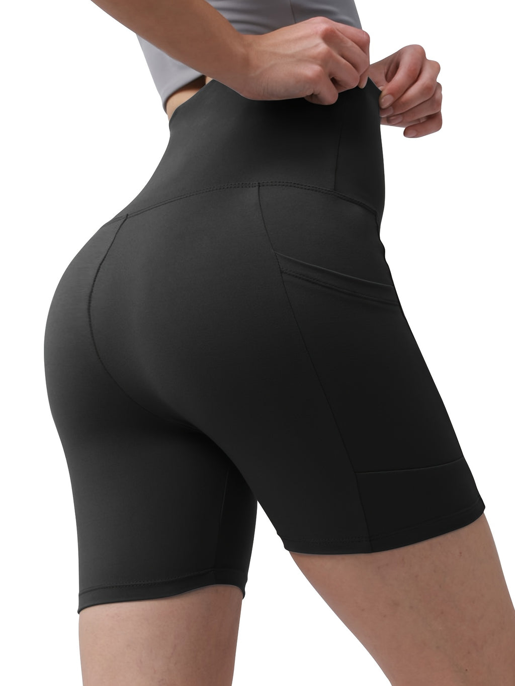 Quick-Dry Yoga Shorts for Women, High-Stretch Sports Shorts for Pilates, Running and Fitness in Dark Gray, Navy or Pink, Single Piece in Size S